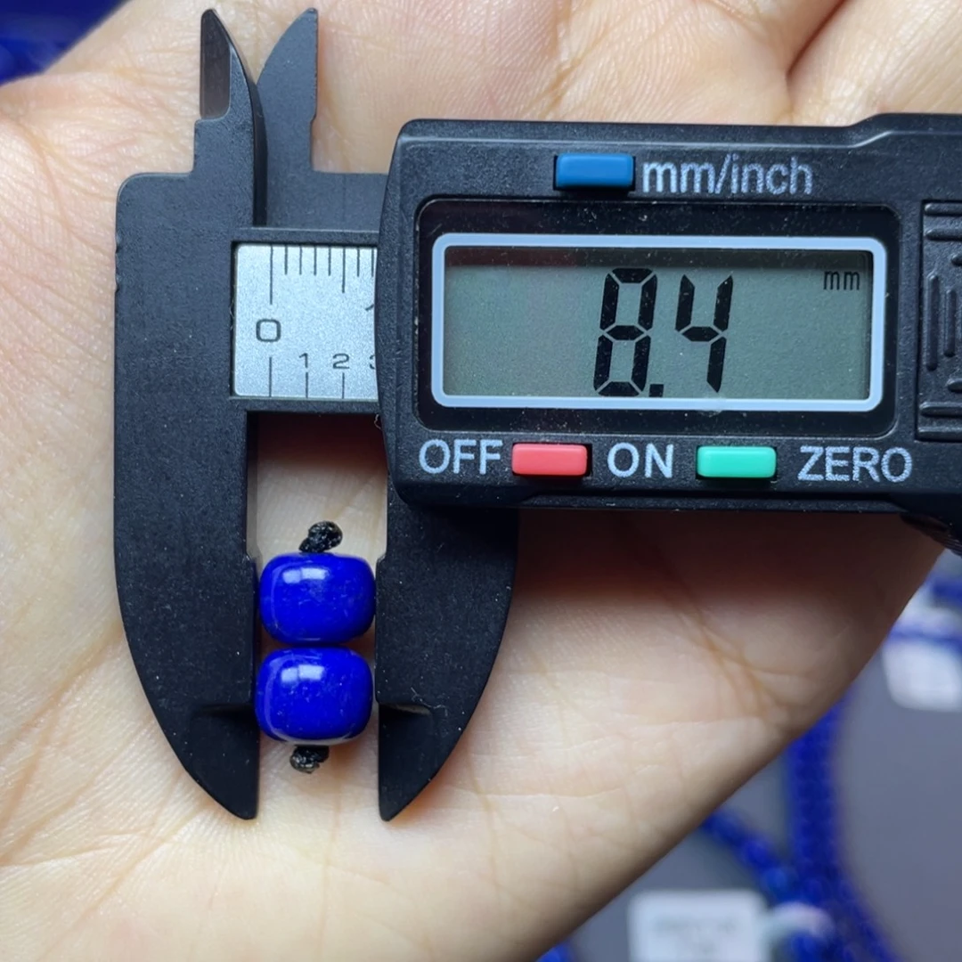 青金石未镶嵌8×6mm老型对珠配饰