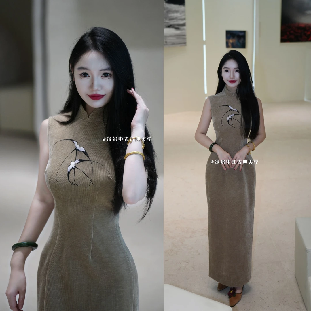 【尔尔古典美学】原创复古新中式改良旗袍【燕南枝】秋季修身中国风