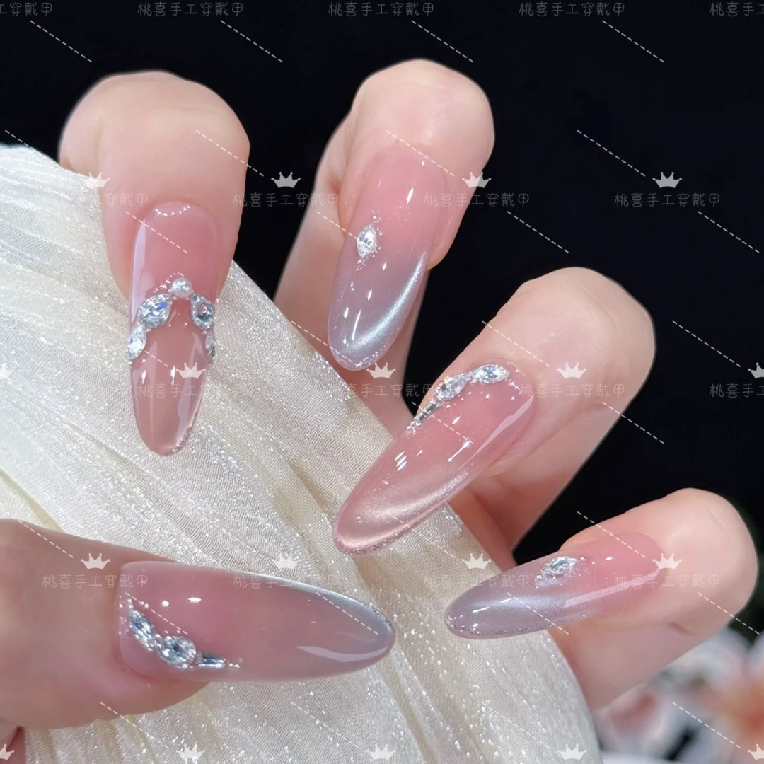 【双子星陨】新款百搭裸色手工穿戴甲冰透气质