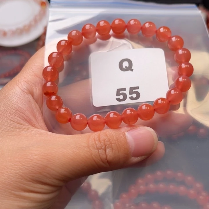 南红玛瑙未镶嵌多样性发货默认微瑕称重8mm