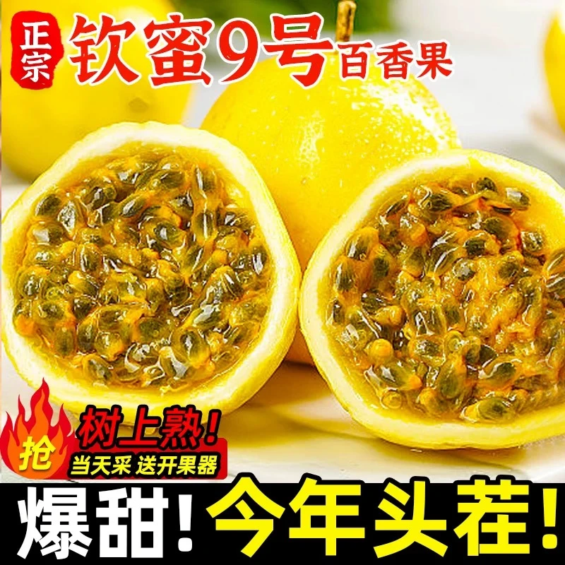 江西赣南钦蜜9号黄金百香果新鲜水果原浆大果应季水果鲜甜包邮