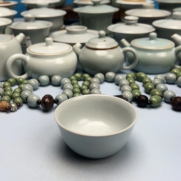 杯仿古月白釉主人杯原矿原釉原产地