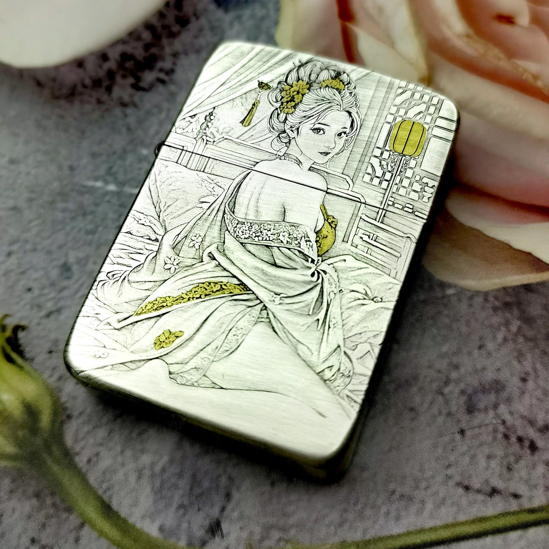 ZIPPO打火机1941熏银鎏金杨玉环DYJ1
