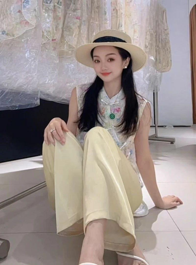 唐琪女装【8530】2025新款简约高腰西装裤