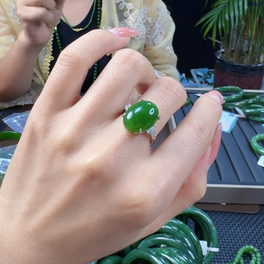 和田玉（碧玉）戒指合金