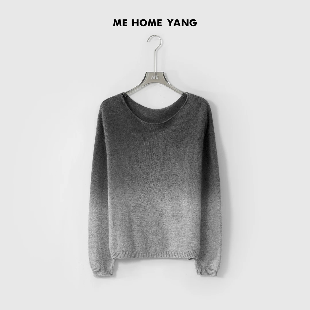 ME【渐变色】轻奢气质极简百搭时尚通勤设计款毛衣MEQA2028