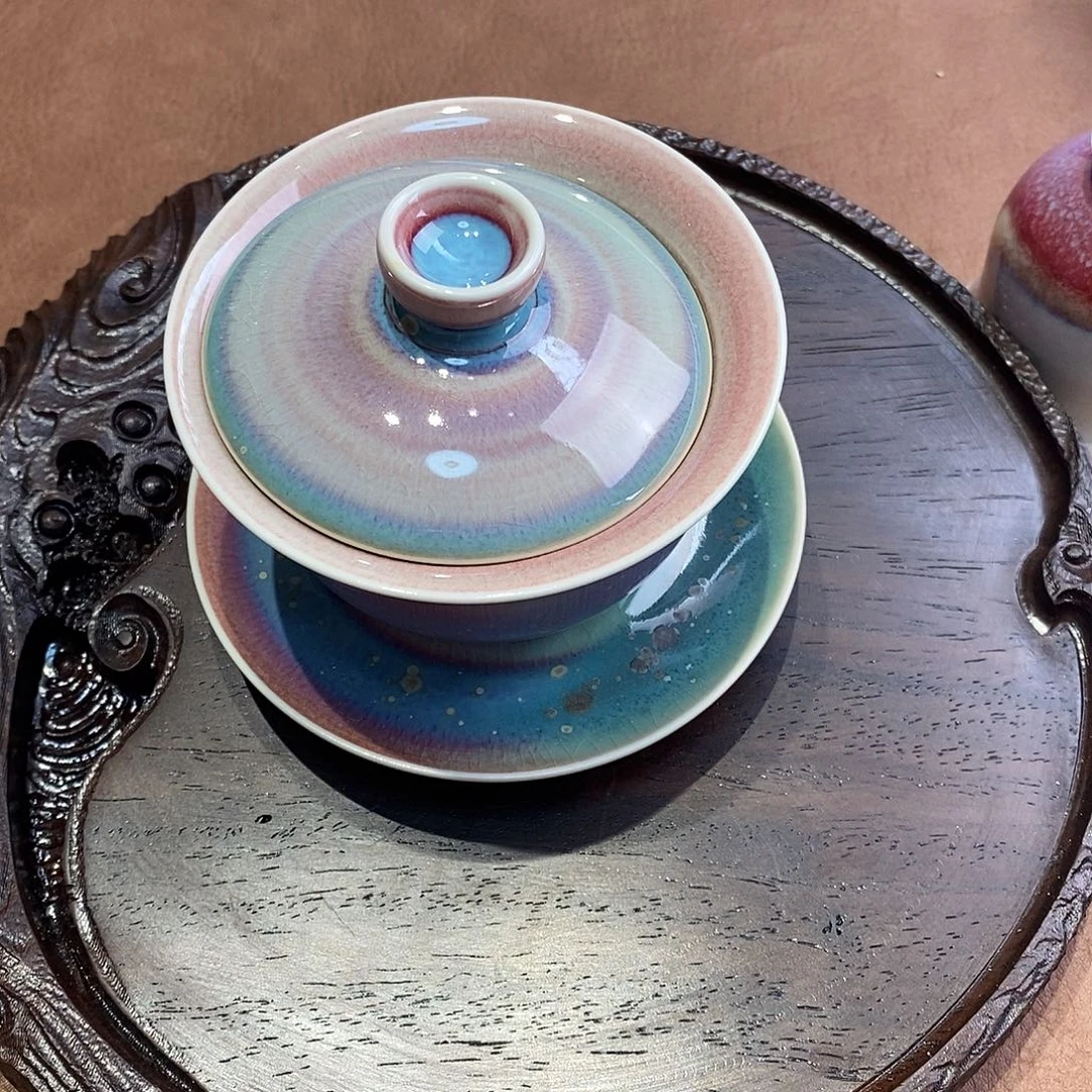 高温窑变工艺的盖碗