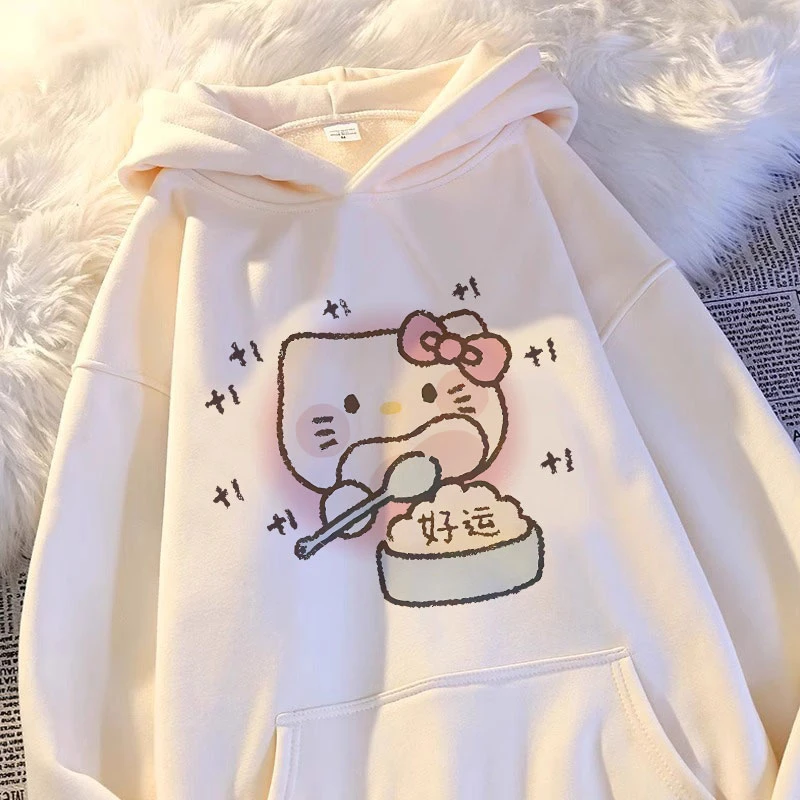女童连帽卫衣秋季2025新款凯蒂猫印花洋气休闲百搭宽松上衣中大童