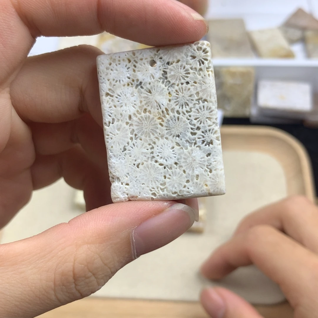 一***儿硅化珊瑚（珊瑚玉）未镶嵌笔搁