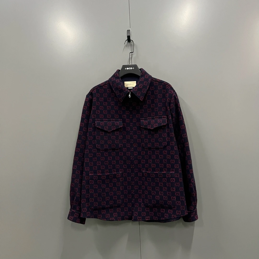 95新 GUCCI/古驰 楠1 GG印花羊毛外套 48码/95新/102176