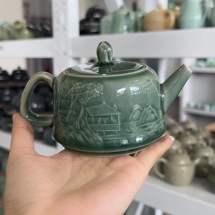 龙泉云间青瓷小米茶器