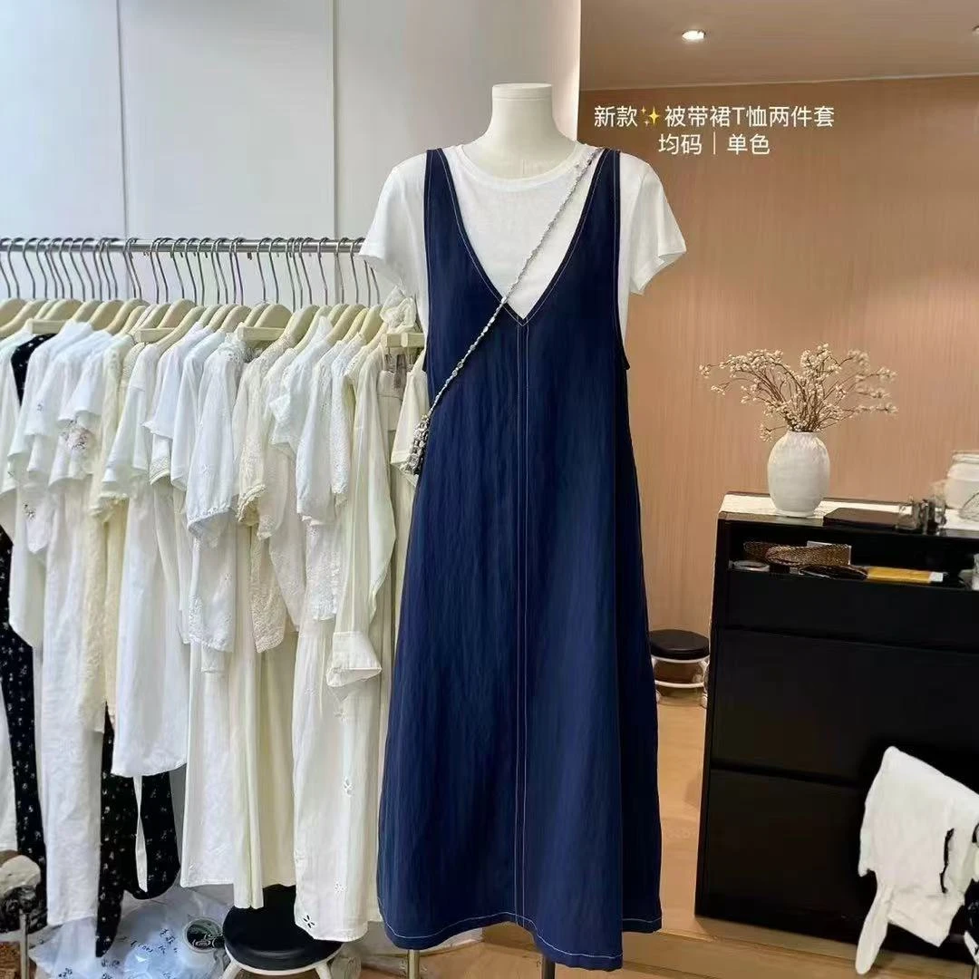 【120编号】英姐夏季女装气质温柔休闲风洋气上衣裙子套装