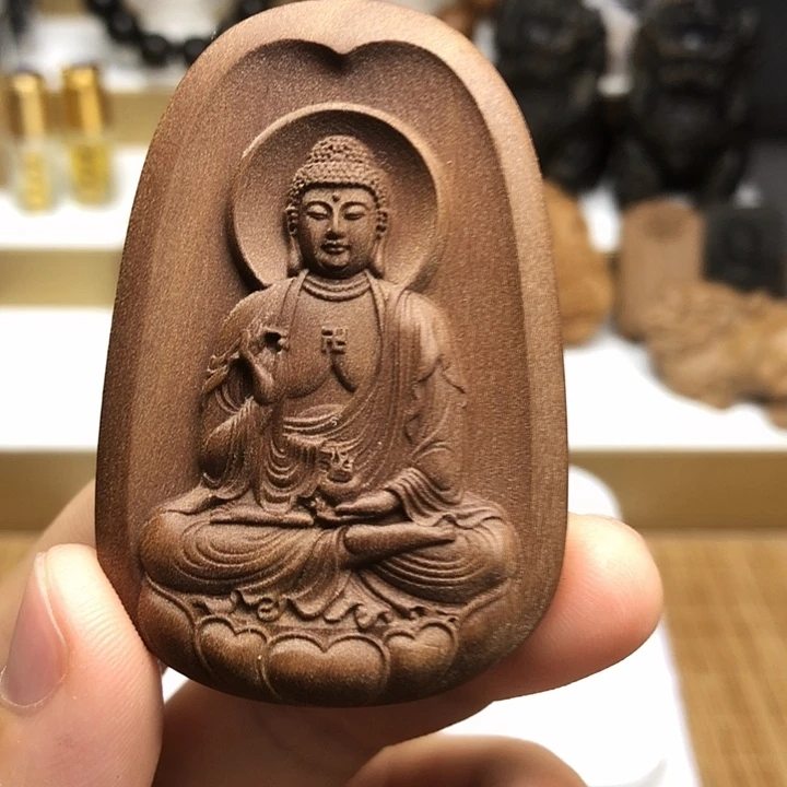 檀香木手串/手链涛**聊老山檀香大日如来牌