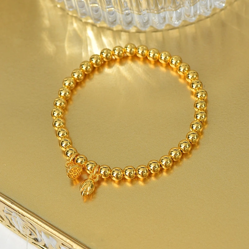 足银手链 古法光面5mm两世欢手链传承闺蜜时尚素款手串