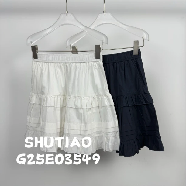 【SHUTIAO】2025夏季：新款小众设计款短裙G25E03549