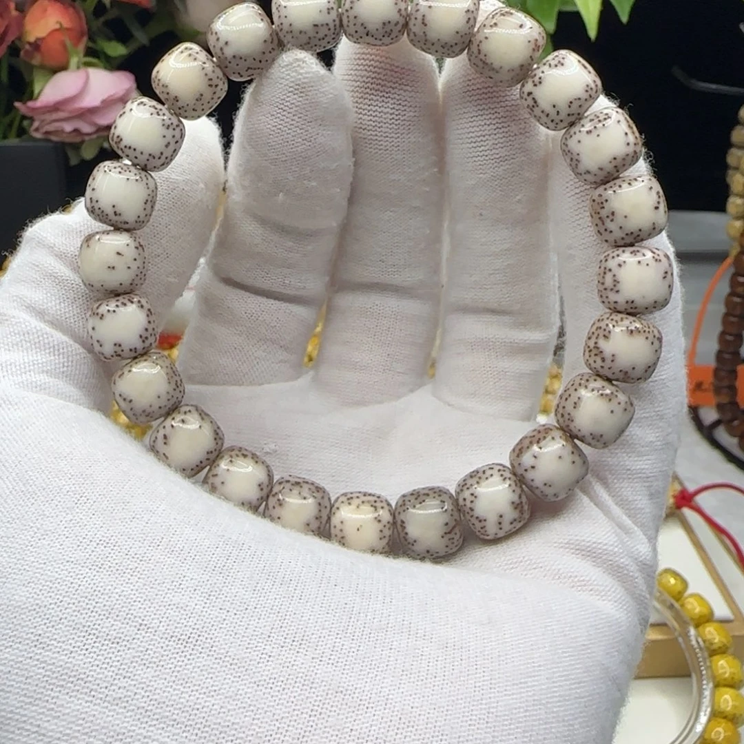 星月菩提手串粉冰半臂留白10×9一朵果货头b8