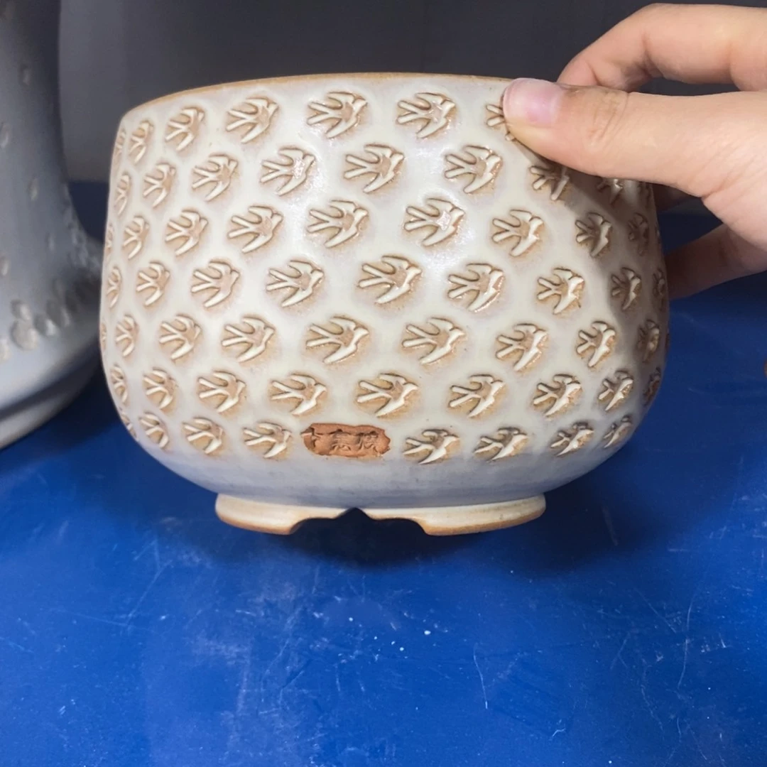 七里烧花盆4-21-328口径12