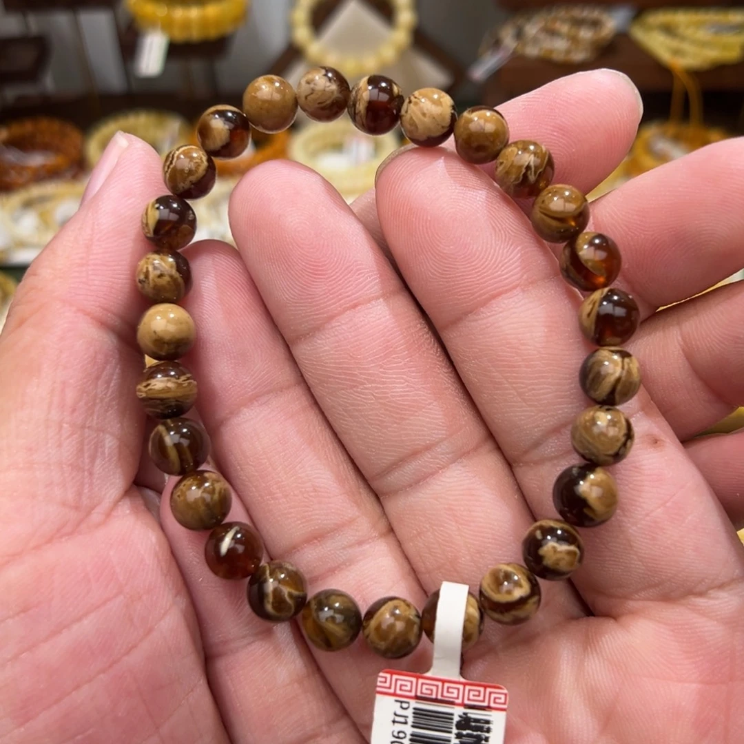 琥珀（根珀）未镶嵌裸石7.1mm