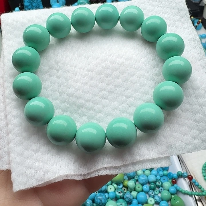 尺寸：14➕绿圆珠手串