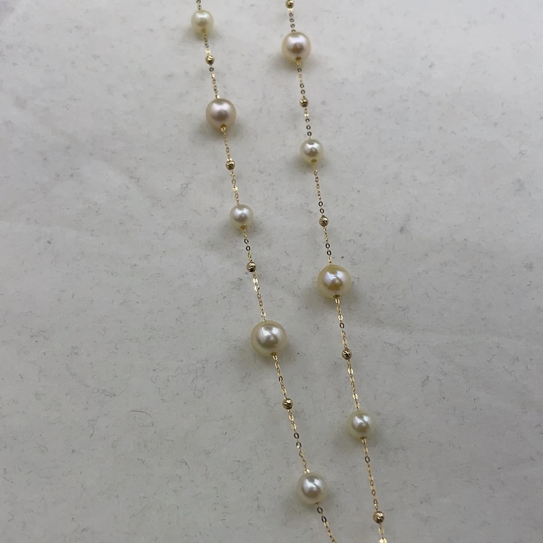 颈饰海水珍珠18K金镶嵌
