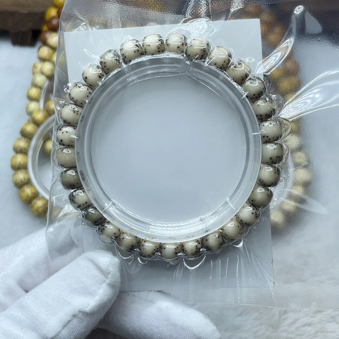 星月菩提手串原生态石玉8✖️7通体留白