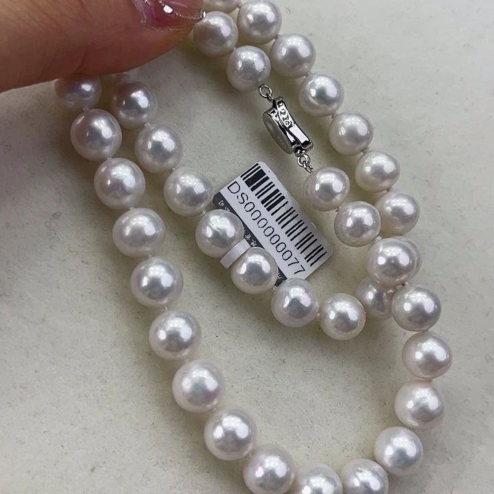 淡水珍珠颈饰银S925镶嵌➕9-10高品