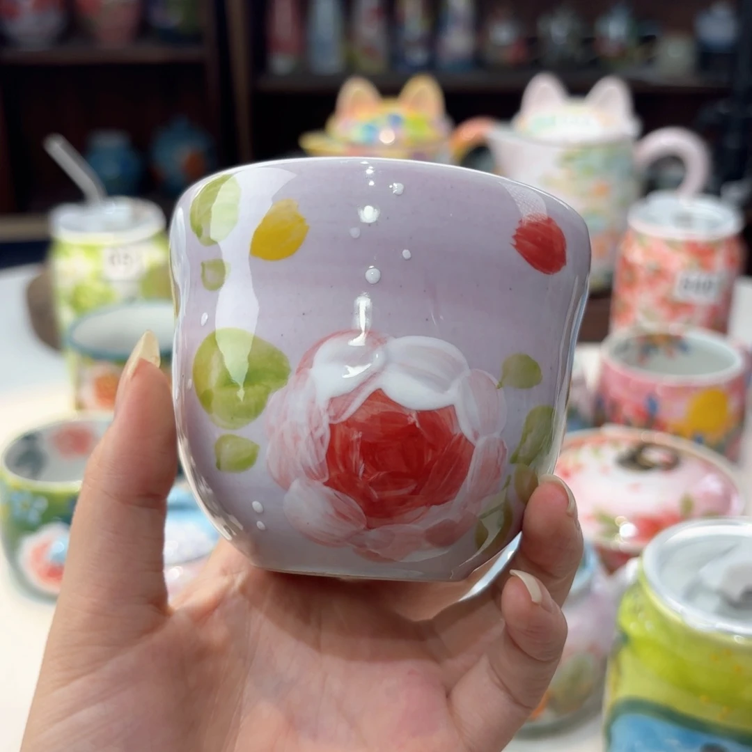 景德镇手绘高温釉下彩陶瓷茶具