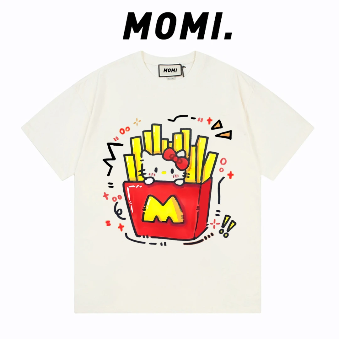 【MOMI】M记KT 260克纯棉重磅短袖女宽松休闲百搭T恤无感印花！