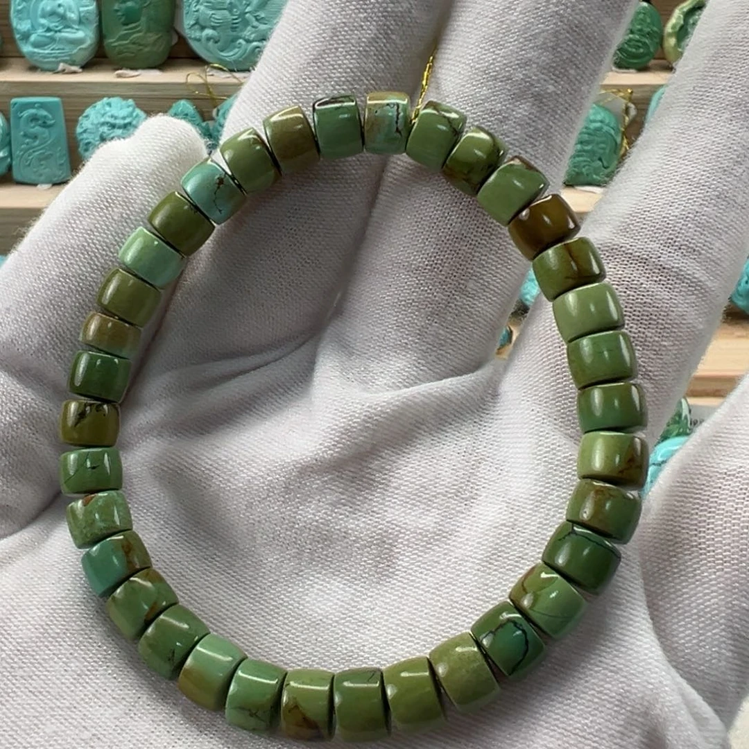 未镶嵌绿松石直切手串6.8mm
