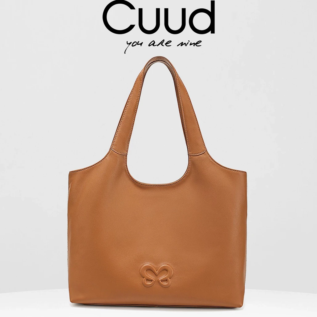 【专柜】Cuud 新款小众设计焦糖色头层牛皮腋下包高级感真皮单肩包
