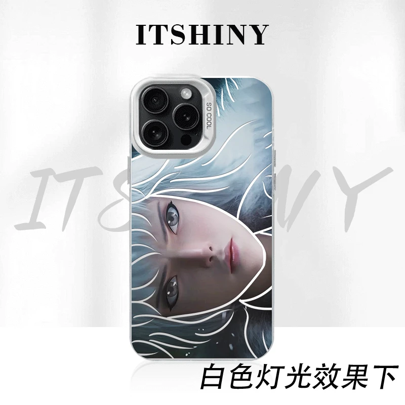 灵笼白月魁手机壳彩银二次元适用于苹果华为荣耀小米VIVOPPO一加