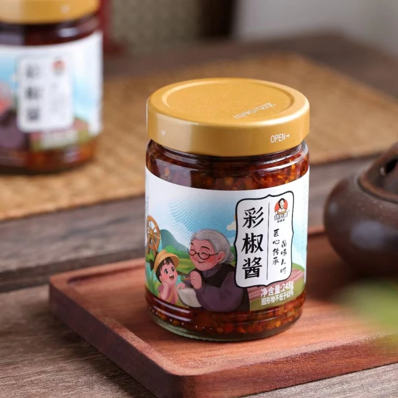 胡外婆·野山椒剁椒酱香辣彩椒酱辣椒酱超级下饭炒菜调味酱248g