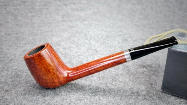 丹麦史丹威光面金属圈宽柄长杆加拿大56型石楠木手工烟斗