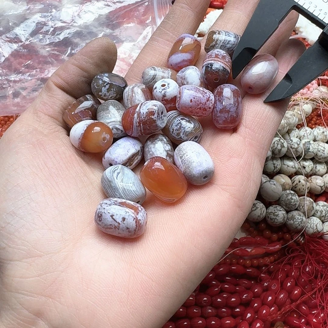 玛瑙/玉髓合金珠宝半成品打包散珠