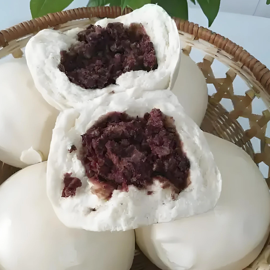 四户带豆馒头老面馒头