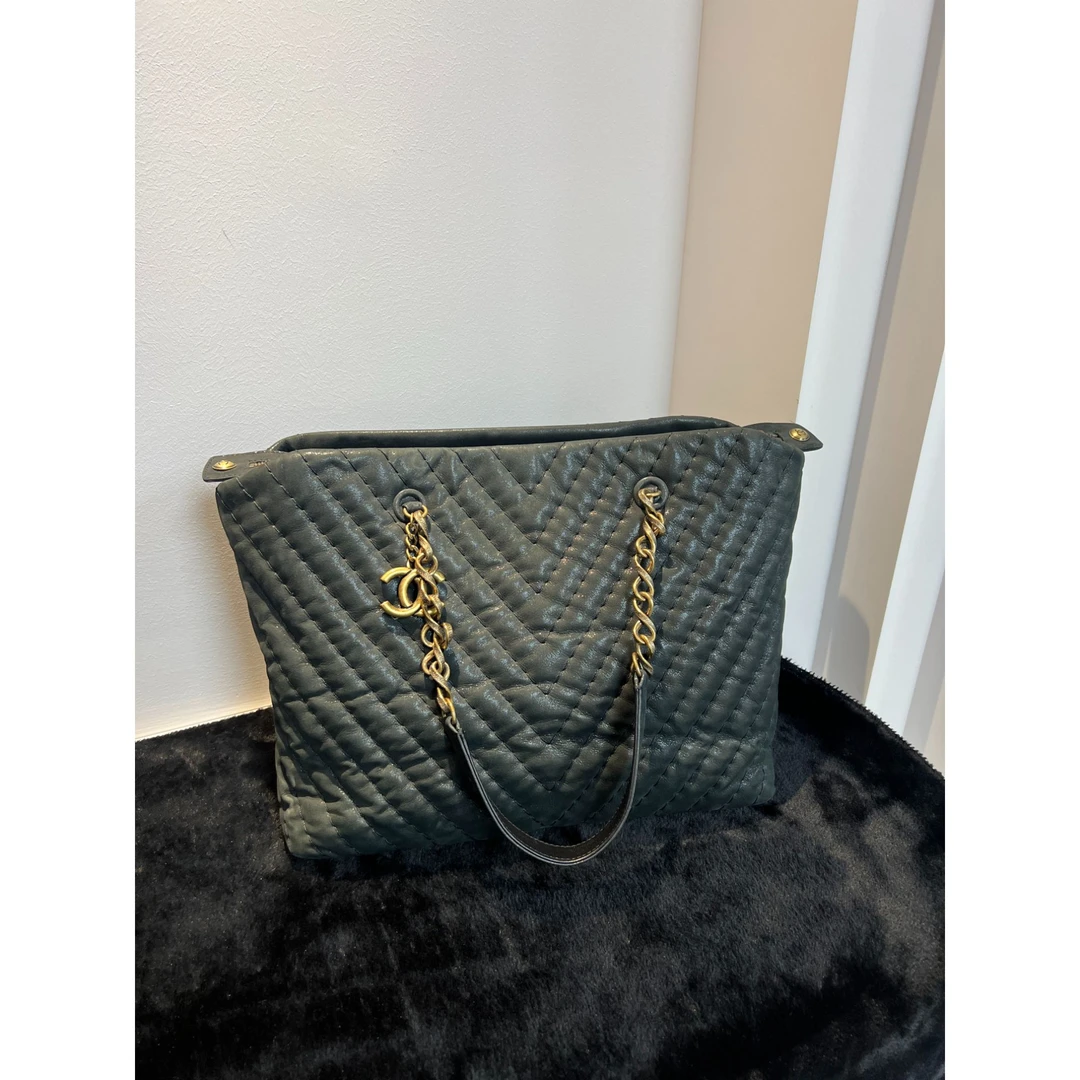 95新 Chanel/香奈儿 V纹单肩手提托特包