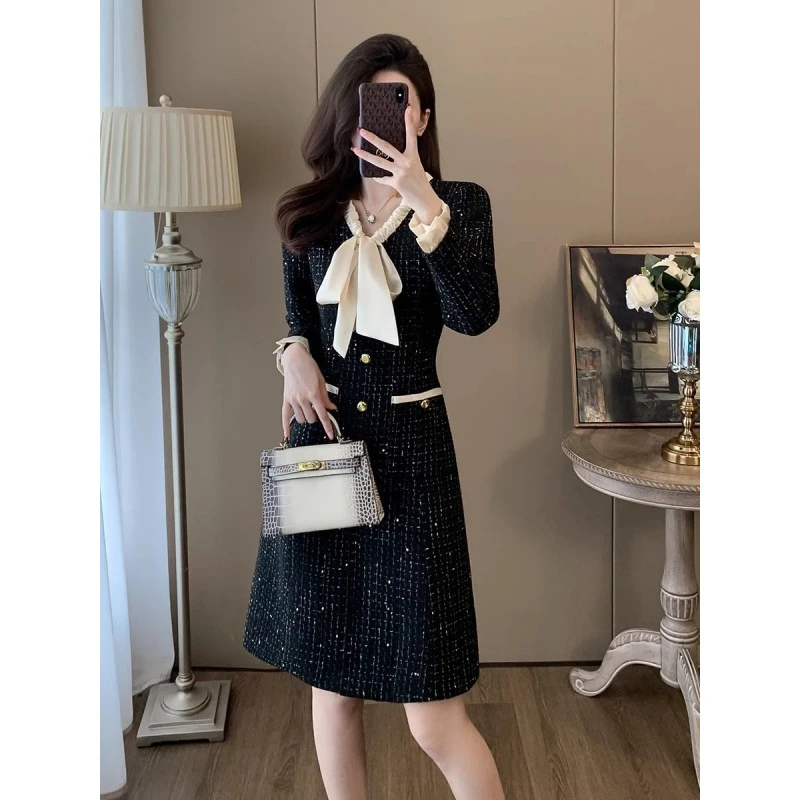 法式小香风新品名媛结气质连衣裙时尚新款显瘦新品裙子潮