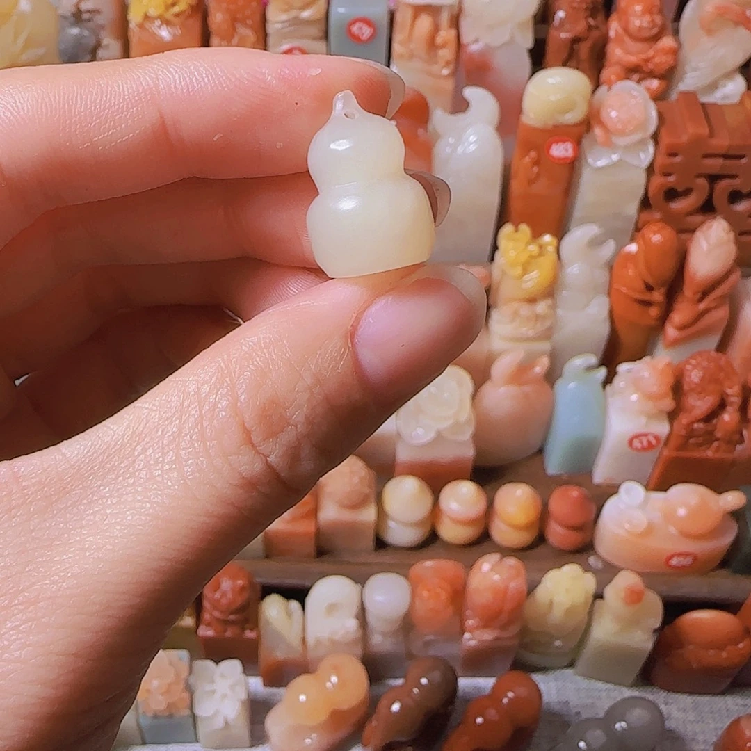 寿山石印石圆形包邮包刻