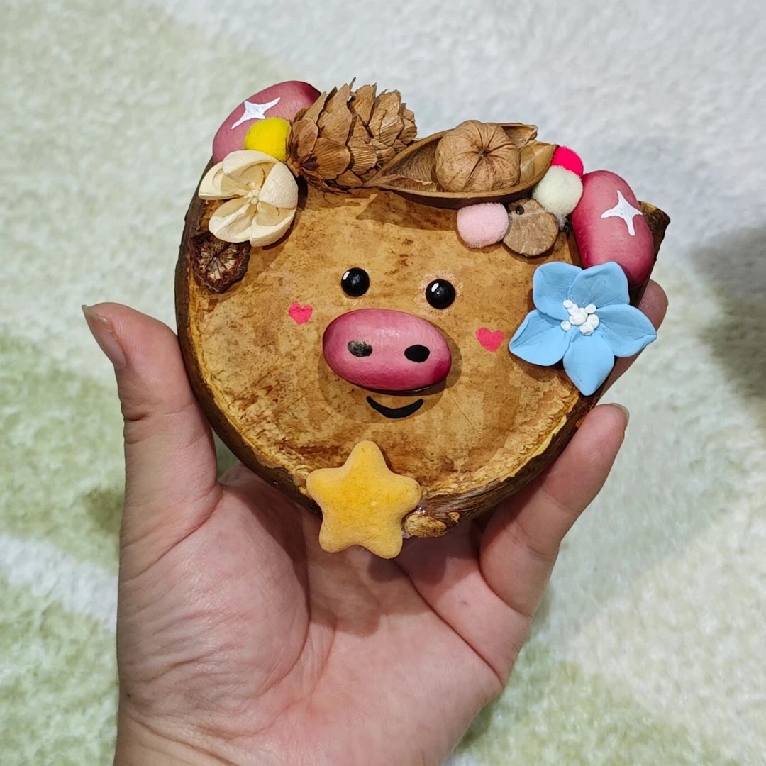 豆荚娃娃-可爱猪猪头