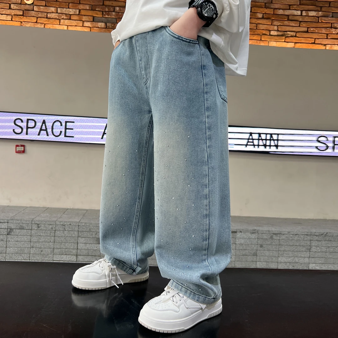 童装男童秋装裤子2025儿童中大童潮酷痞帅休闲裤男孩春秋牛仔裤