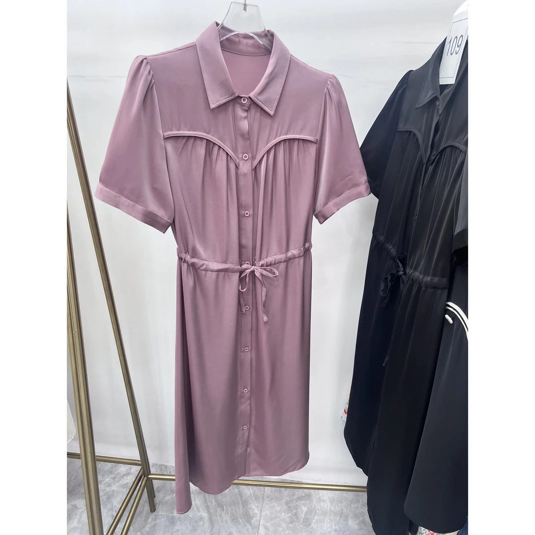 【晨浠定制】新款时尚设计师款气质简约连衣裙6222