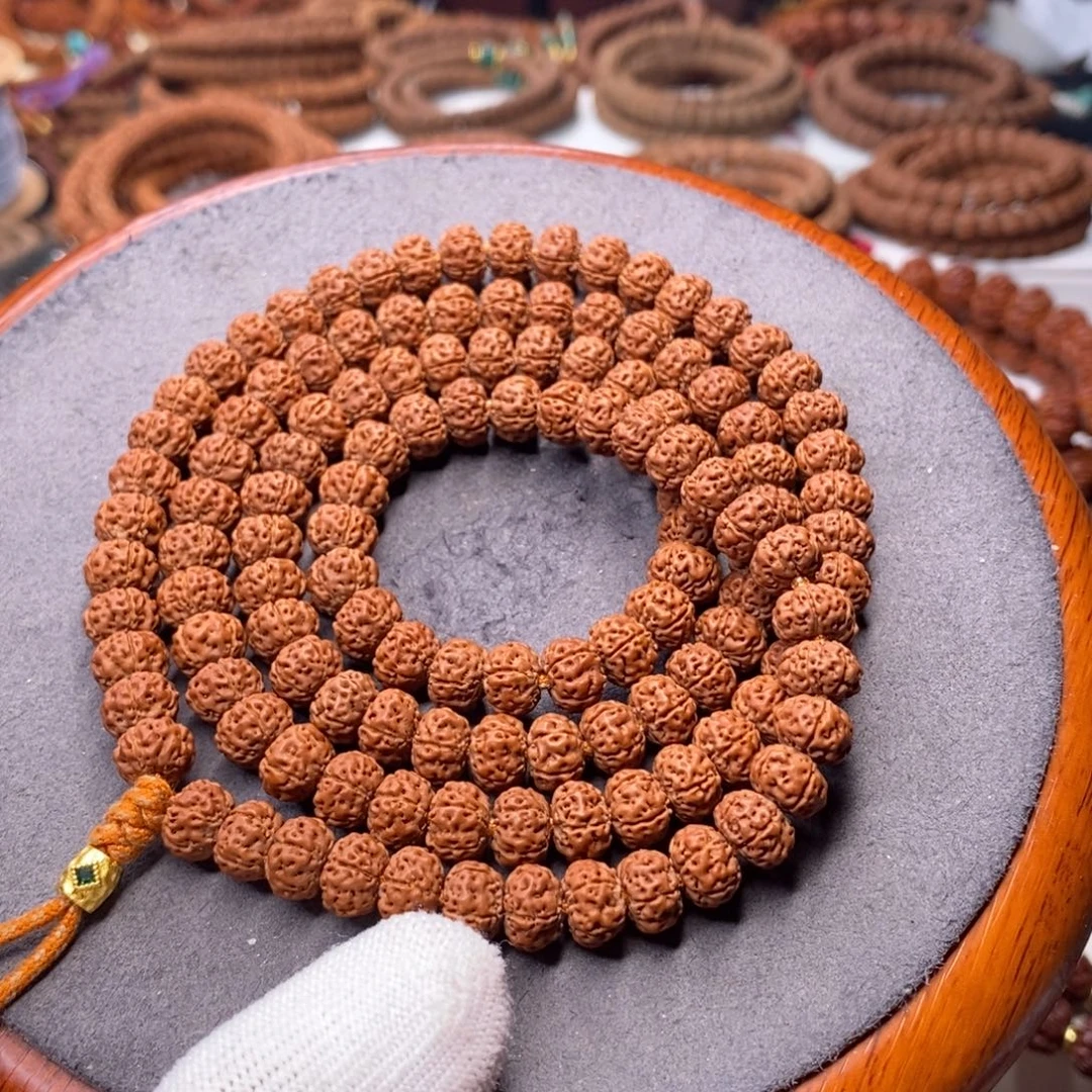 金刚菩提手串五瓣老树蜂窝飞碟双龙，尺寸9.5