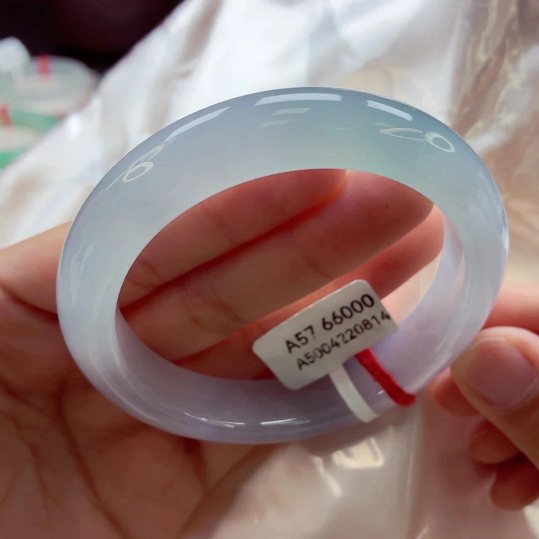 翡翠未镶嵌手镯59号特色蓝紫99