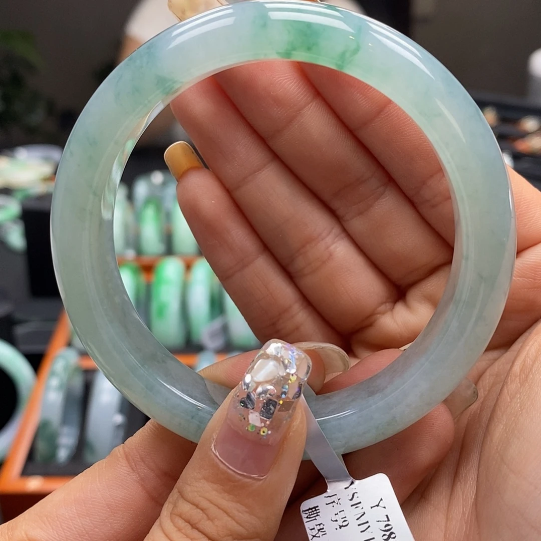 翡翠未镶嵌手镯缅甸翡翠57.2