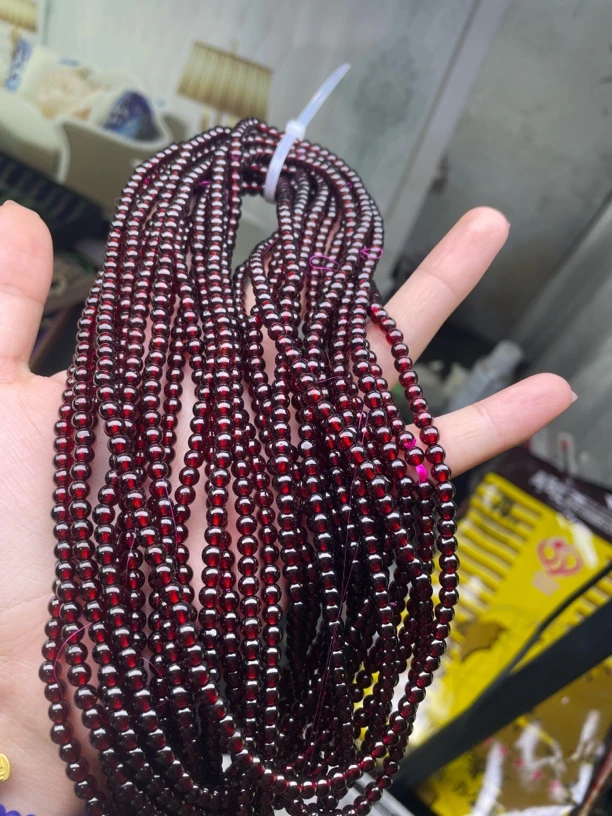 天然石榴石酒红色多圈手串卡4-卡5（多样性发货）拍一发一