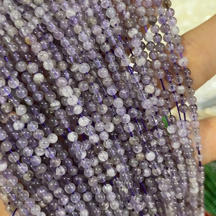 玛瑙/玉髓合金珠宝半成品2条3mm紫水晶圆珠
