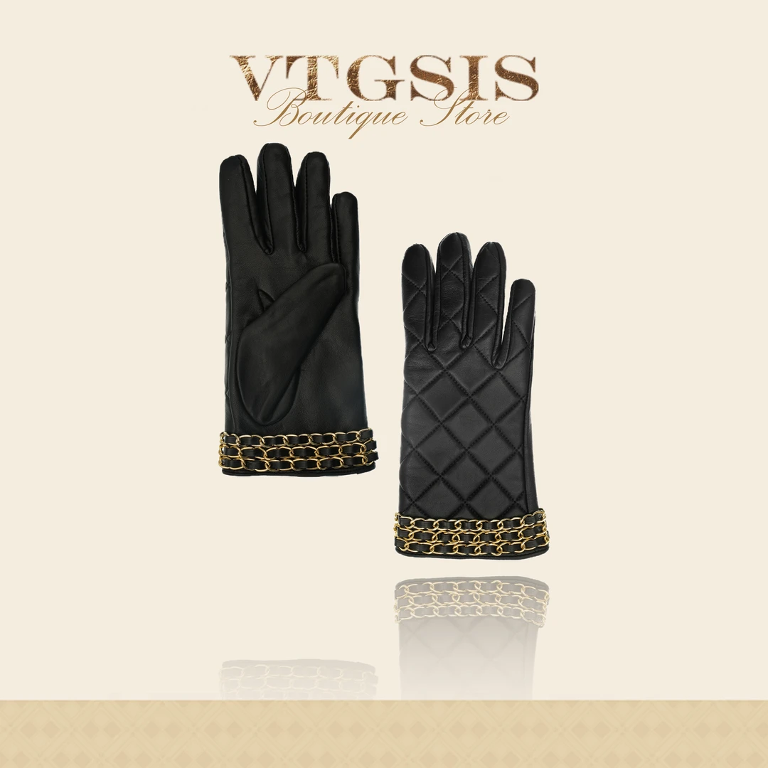 VINTAGE SISTER 8045【VTGSIS 推荐】黑色穿皮手套法式赫本风女款