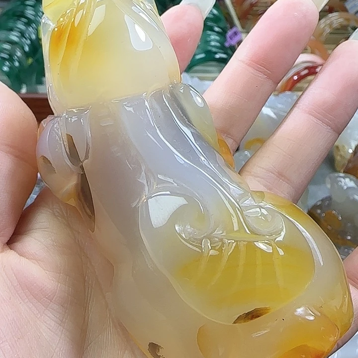 玛瑙/玉髓合金手把件