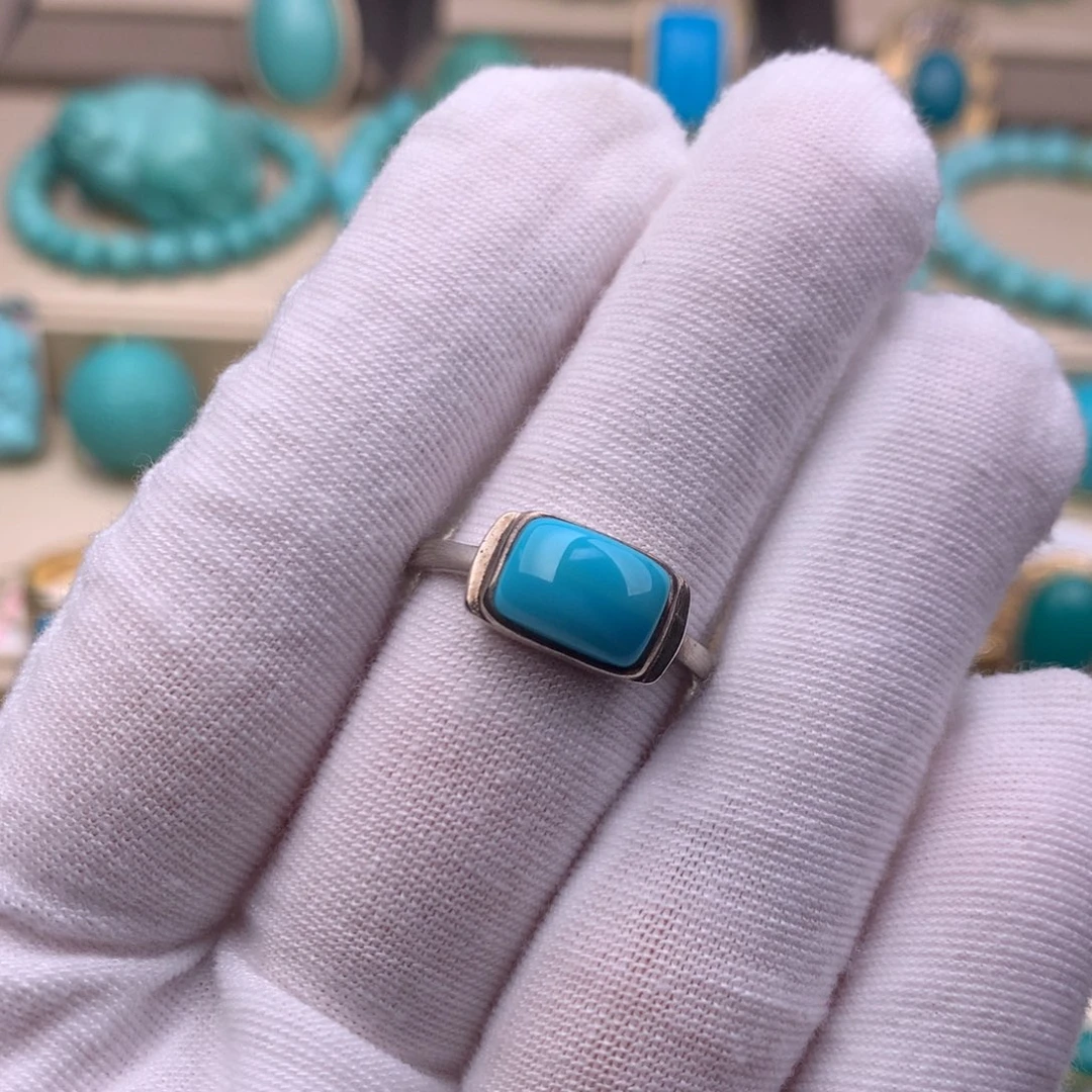 绿松石银S925镶嵌珠宝奇石