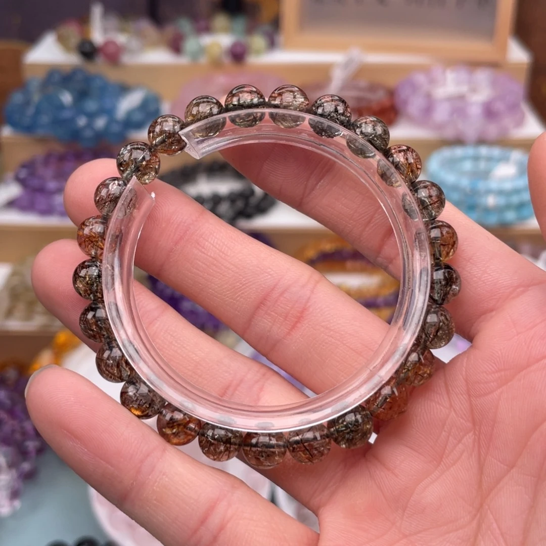 未镶嵌水晶手链黑金超七